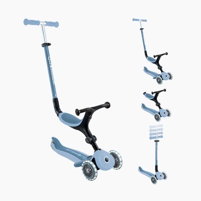 Trotinetă cu trei roți pentru copii Globber Go.Up Active Ecologic Lights blueberry
