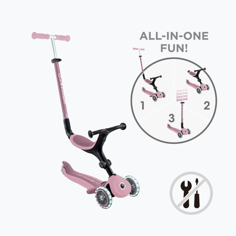 Trotinetă cu trei roți pentru copii Globber Go.Up Active Ecologic Lights berry 2