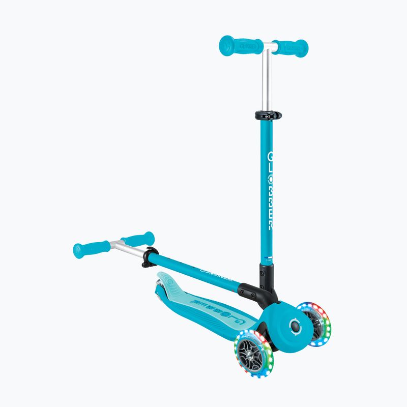 Trotinetă cu trei roți pentru copii Globber Go.Up Active Lights 360 aqua 16