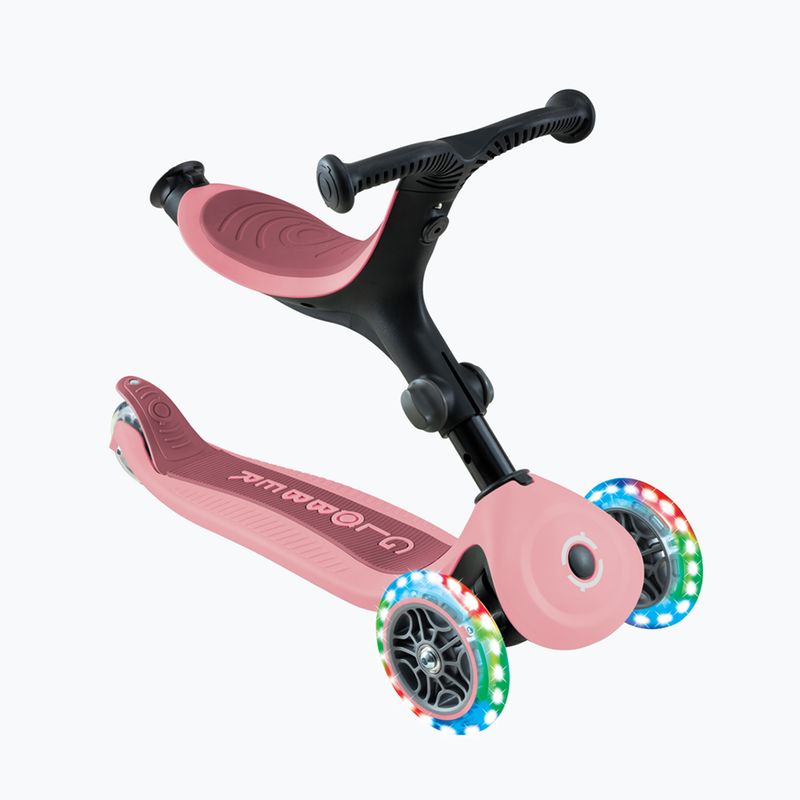 Trotinetă cu trei roți pentru copii Globber Go.Up Active Lights 360 pink 4