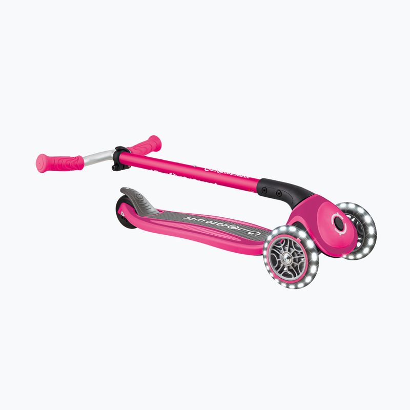 Trotinetă cu trei roți pentru copii Globber Master Lights fuchsia 7