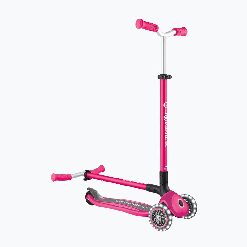 Trotinetă cu trei roți pentru copii Globber Master Lights fuchsia 10