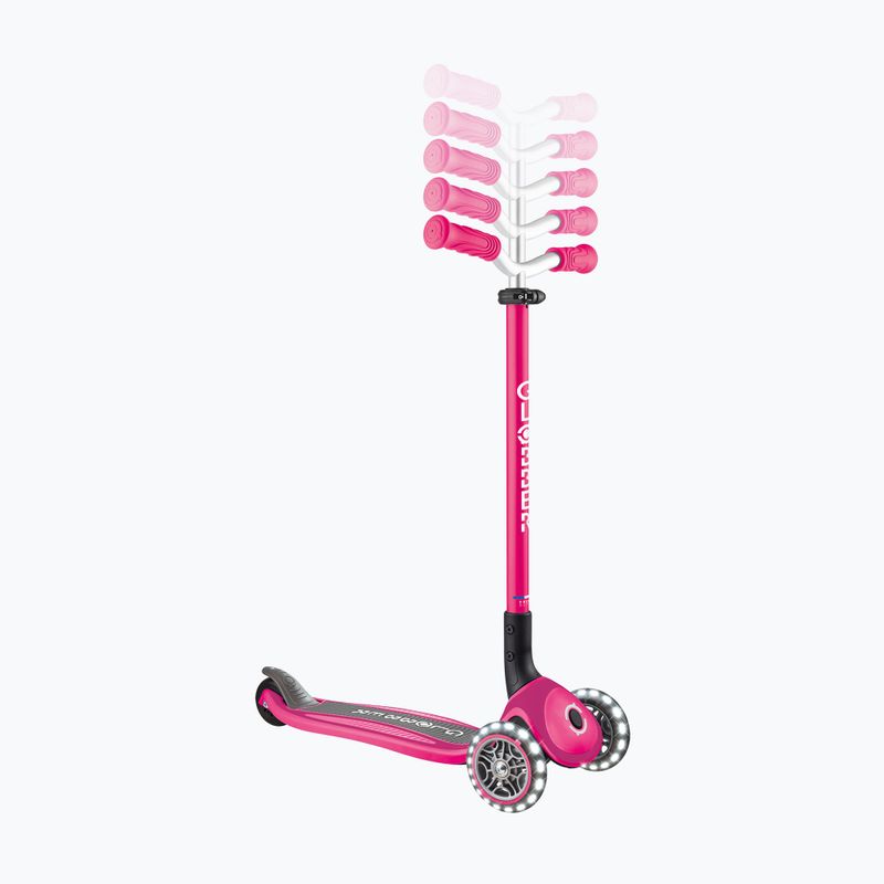Trotinetă cu trei roți pentru copii Globber Master Lights fuchsia 12