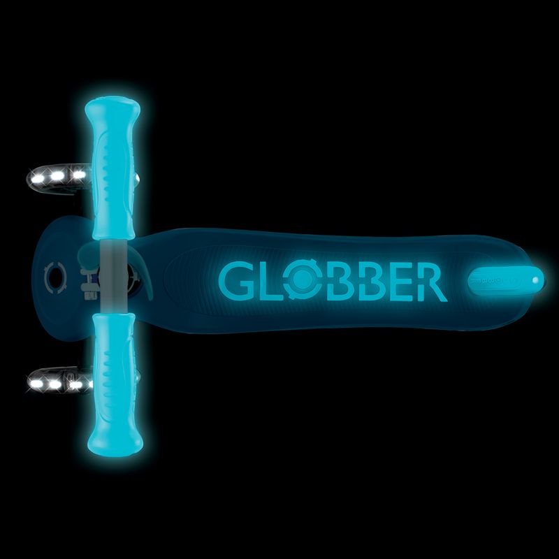 Trotinetă cu trei roți pentru copii Globber Primo Plus Glow Lights petrol blue 13