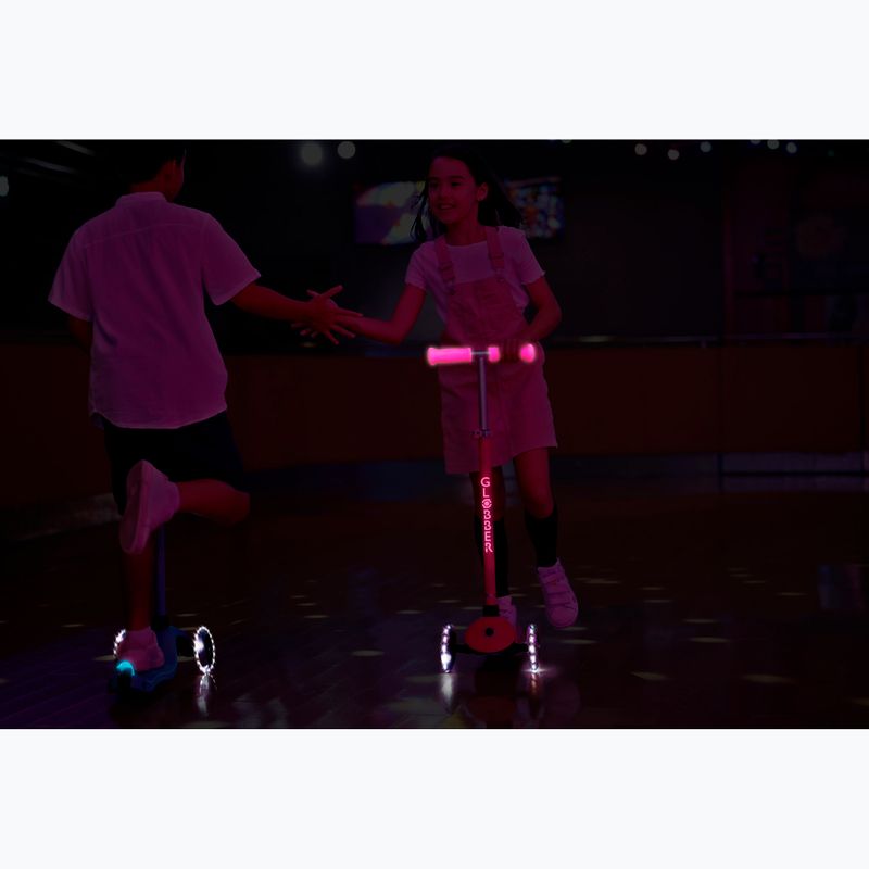 Trotinetă cu trei roți pentru copii Globber Primo Plus Glow Lights coral pink 15