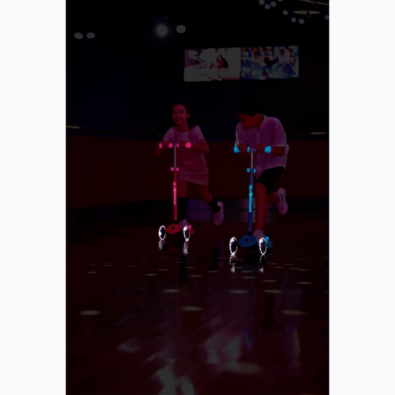 Trotinetă cu trei roți pentru copii Globber Primo Plus Glow Lights coral pink 16
