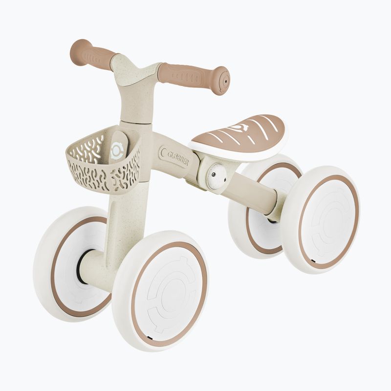 Bicicletă de echilibru cu patru roți Globber Learning Bike Ecologic coconut 2
