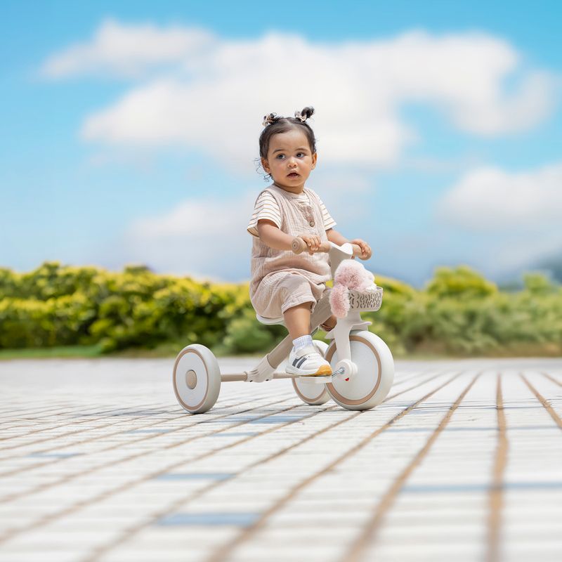Bicicletă de echilibru cu trei roți Globber Learning Trike 2w1 Plus Ecologic coconut 12