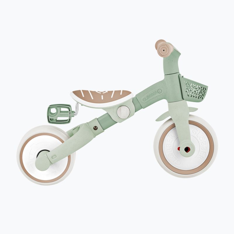 Bicicletă de echilibru cu trei roți cu mâner de ghidare Globber Learning Trike 2w1 Plus Ecologic pistachio 2