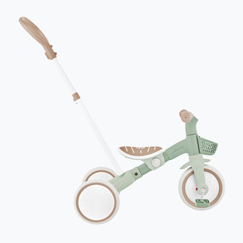 Bicicletă de echilibru cu trei roți cu mâner de ghidare Globber Learning Trike 2w1 Plus Ecologic pistachio 4