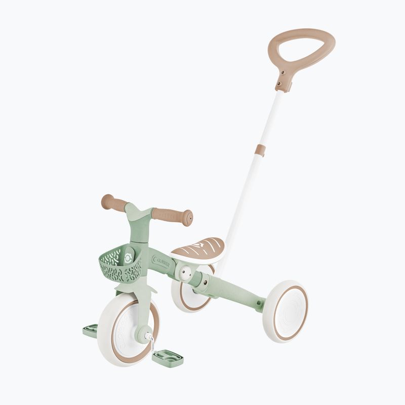 Bicicletă de echilibru cu trei roți cu mâner de ghidare Globber Learning Trike 2w1 Plus Ecologic pistachio 7