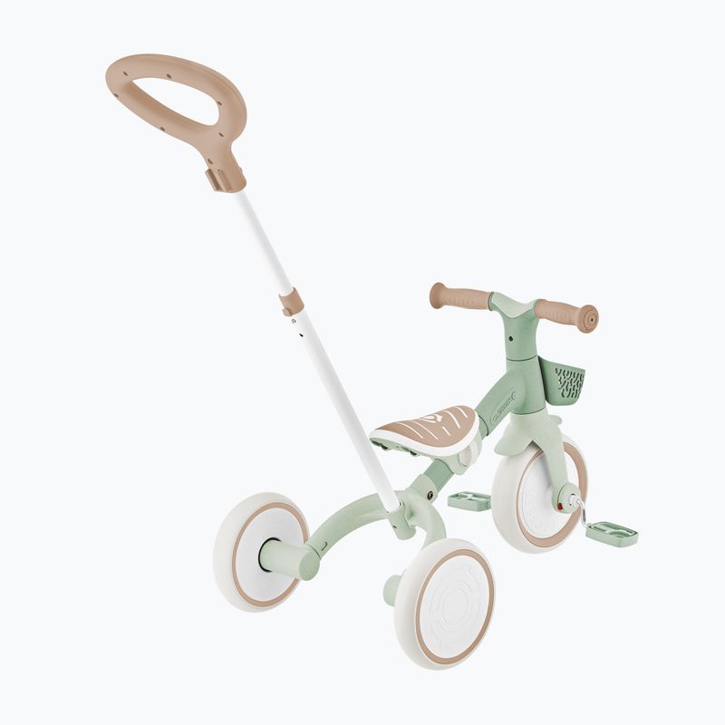 Bicicletă de echilibru cu trei roți cu mâner de ghidare Globber Learning Trike 2w1 Plus Ecologic pistachio 13