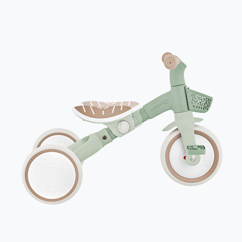 Bicicletă de echilibru cu trei roți cu mâner de ghidare Globber Learning Trike 2w1 Plus Ecologic pistachio 14