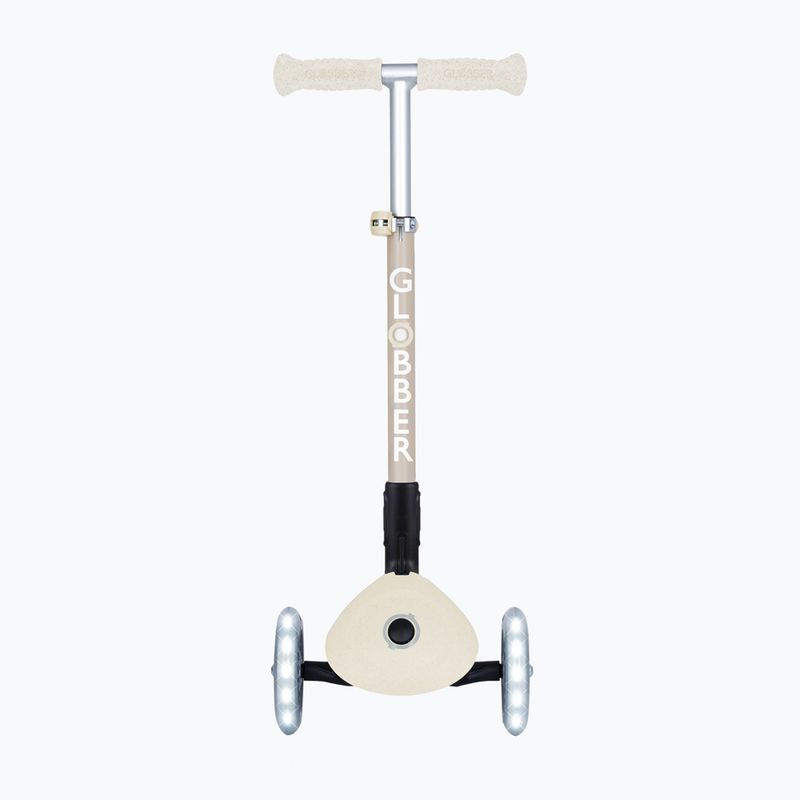 Trotinetă cu trei roți pentru copii Globber Junior Foldable Lights Eco coconut 3