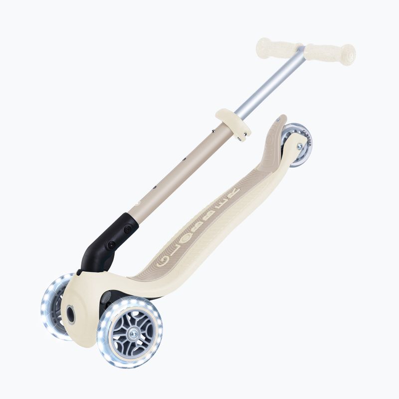 Trotinetă cu trei roți pentru copii Globber Junior Foldable Lights Eco coconut 8