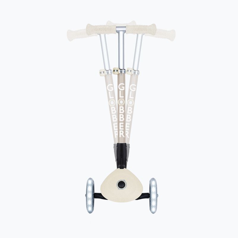 Trotinetă cu trei roți pentru copii Globber Junior Foldable Lights Eco coconut 9