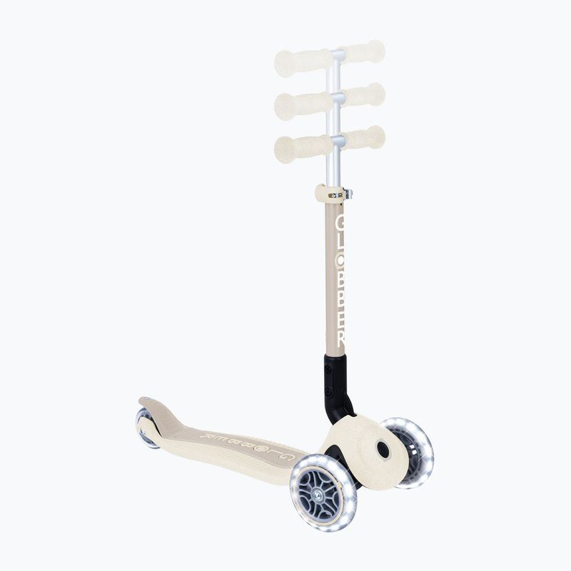 Trotinetă cu trei roți pentru copii Globber Junior Foldable Lights Eco coconut 10