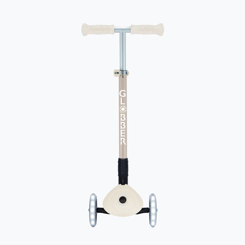 Trotinetă cu trei roți pentru copii Globber Junior Primo Foldable Lights Eco coconut 3