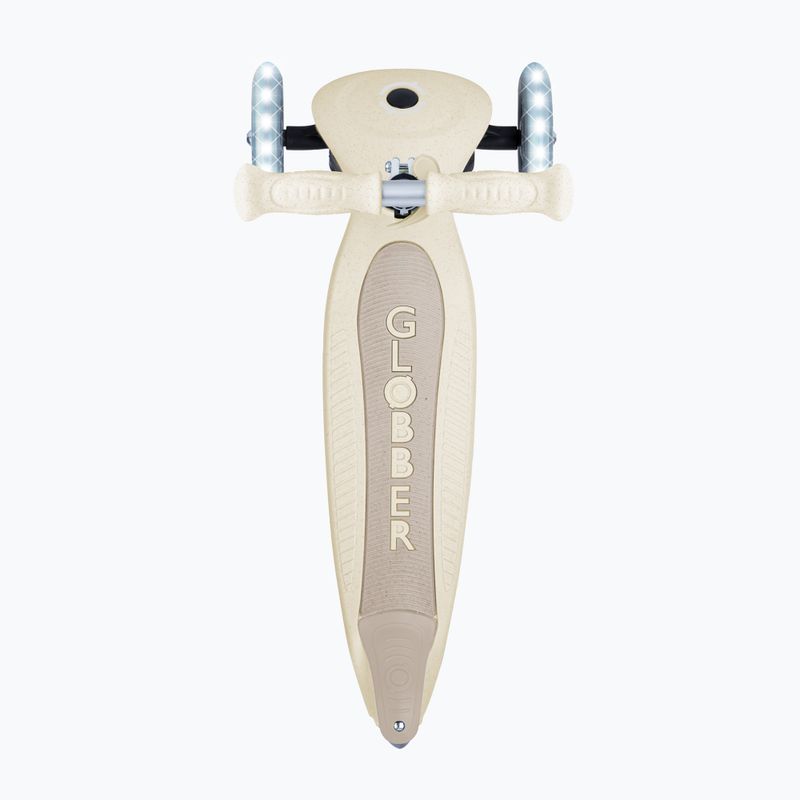 Trotinetă cu trei roți pentru copii Globber Junior Primo Foldable Lights Eco coconut 4