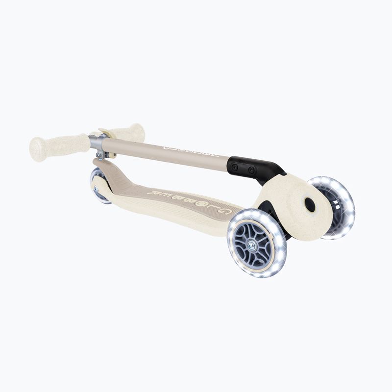 Trotinetă cu trei roți pentru copii Globber Junior Primo Foldable Lights Eco coconut 5