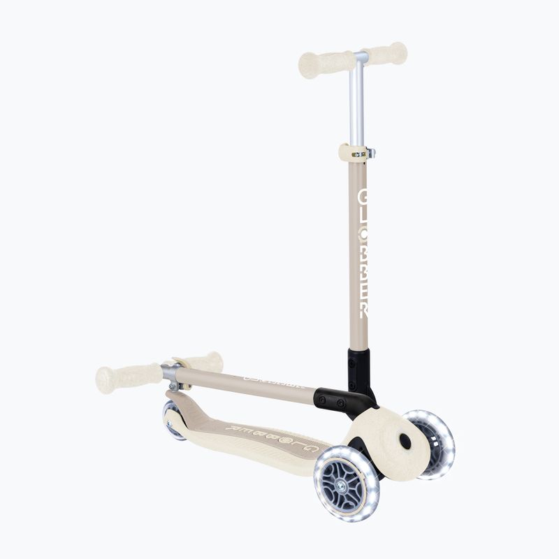 Trotinetă cu trei roți pentru copii Globber Junior Primo Foldable Lights Eco coconut 6