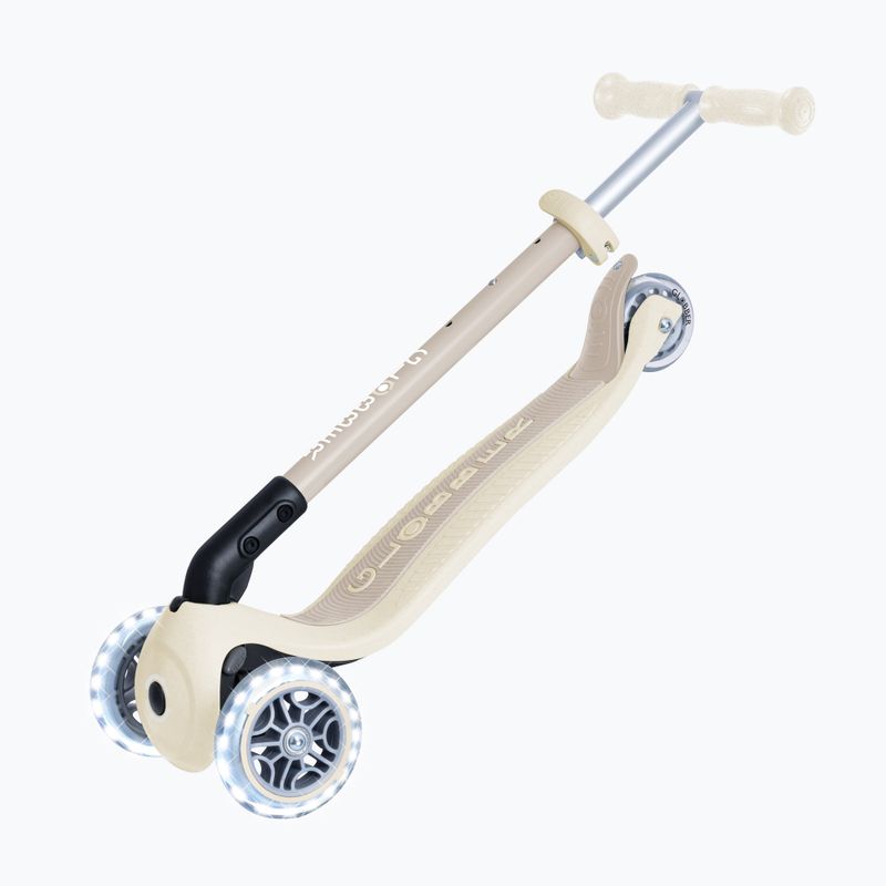 Trotinetă cu trei roți pentru copii Globber Junior Primo Foldable Lights Eco coconut 8