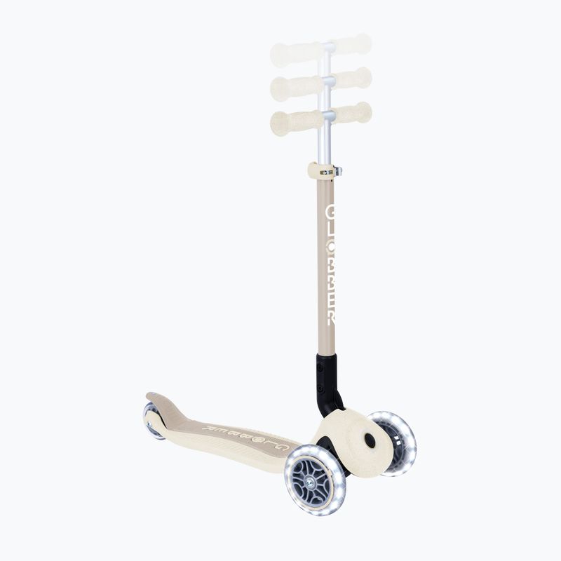 Trotinetă cu trei roți pentru copii Globber Junior Primo Foldable Lights Eco coconut 10