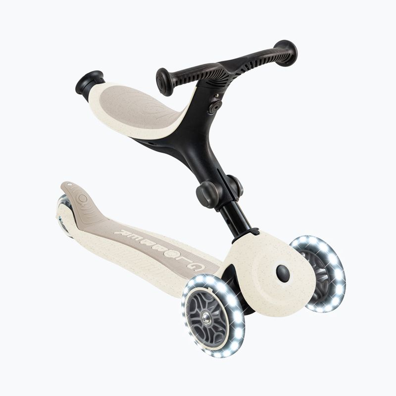 Trotinetă cu trei roți pentru copii Globber Go.Up Active Ecologic Lights coconut 4