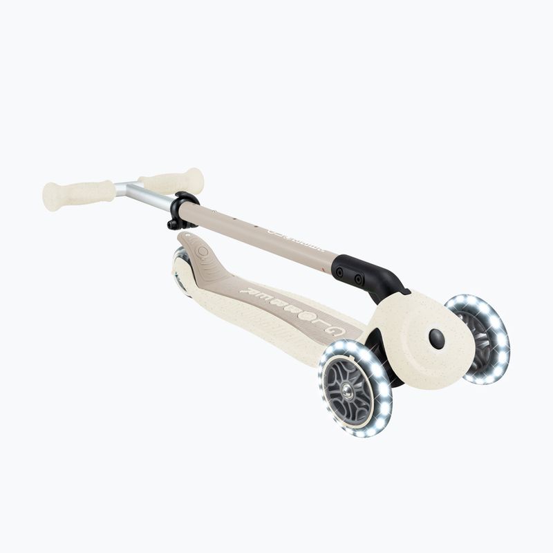 Trotinetă cu trei roți pentru copii Globber Go.Up Active Ecologic Lights coconut 13