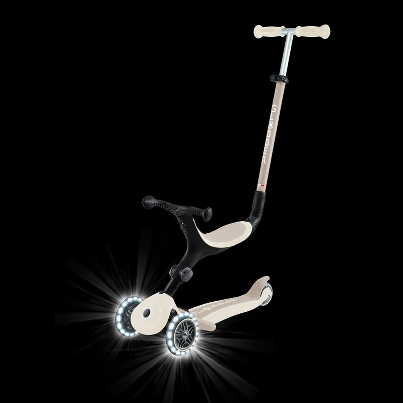 Trotinetă cu trei roți pentru copii Globber Go.Up Active Ecologic Lights coconut 17