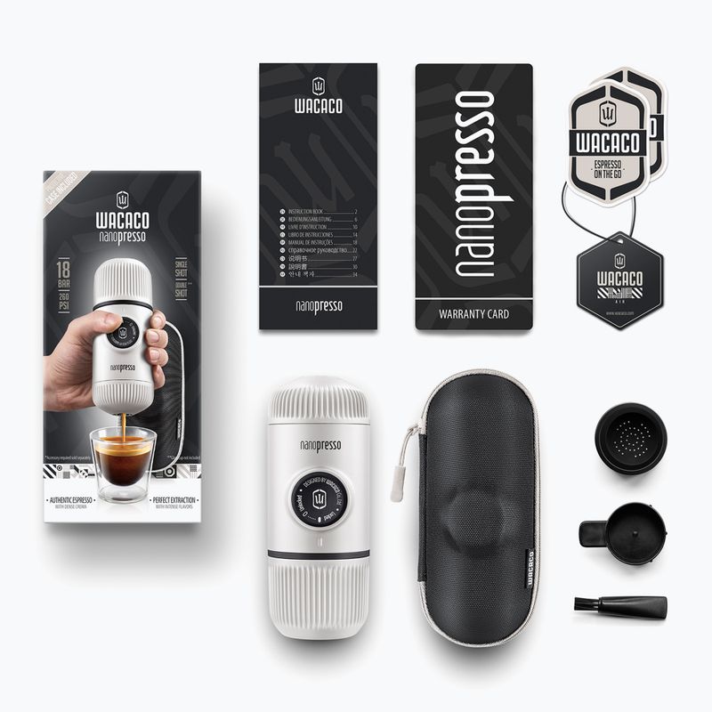 Wacaco Nanopresso mașină de cafea portabilă 80 ml + carcasă albă de răcire 2