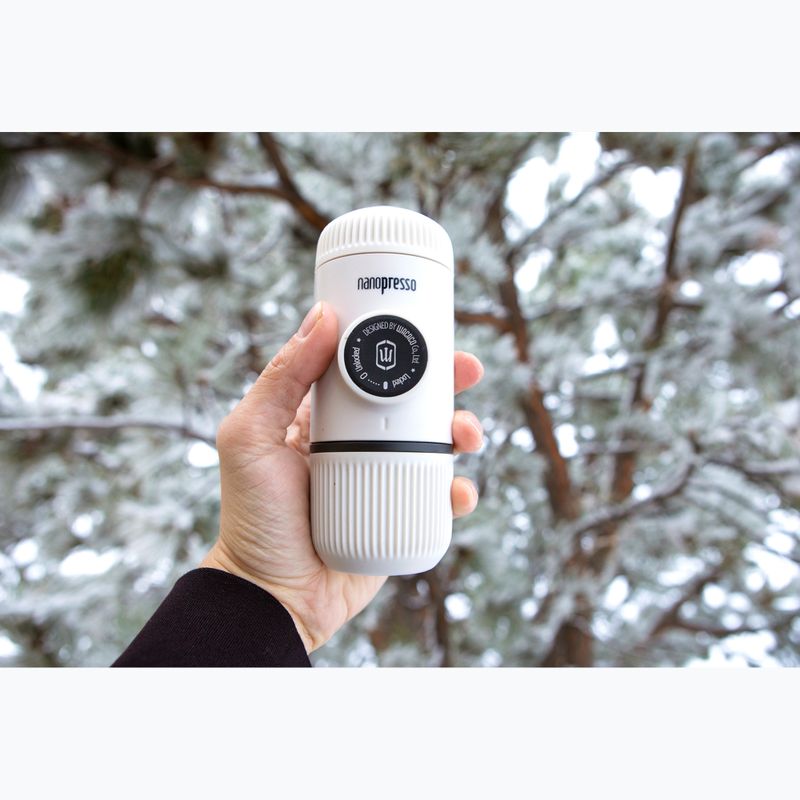 Aparat de cafea portabil Wacaco Nanopresso 80 ml + etui chill white 4
