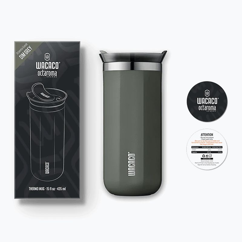 Cană termică WACACO Octaroma Grande 435 ml dim grey 2