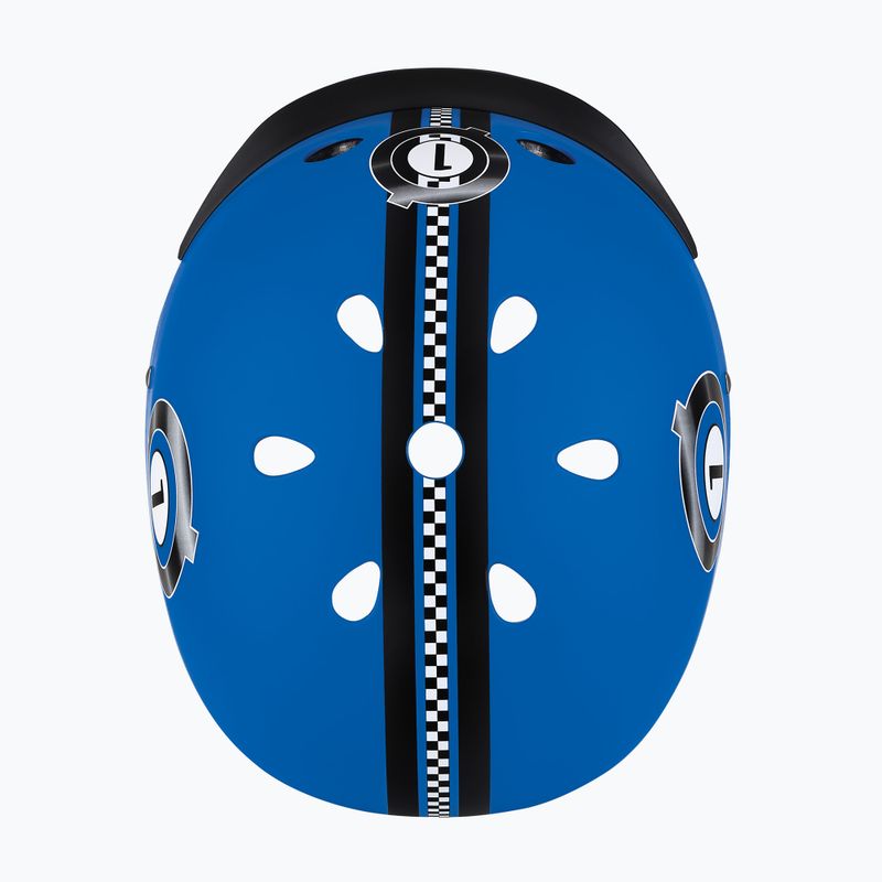 Cască pentru copii Globber Elite Lights navy blue racing 6