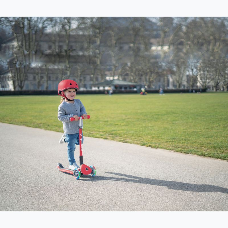 Cască pentru copii Globber Elite Lights new red racing 10