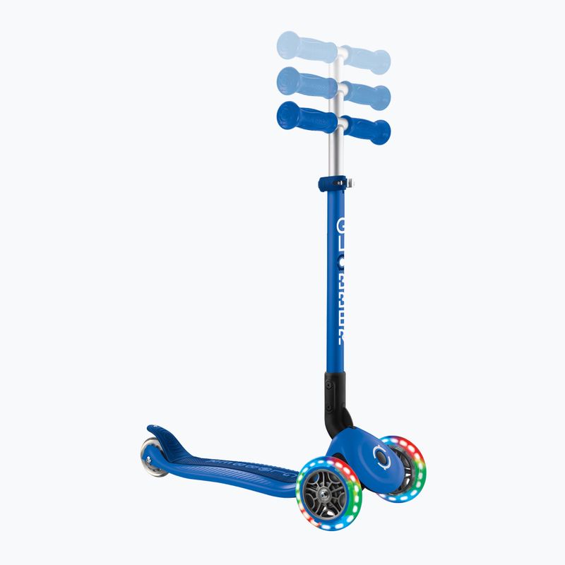 Trotinetă cu 3 roți pentru copii Globber Primo Foldable Lights navy blue 8