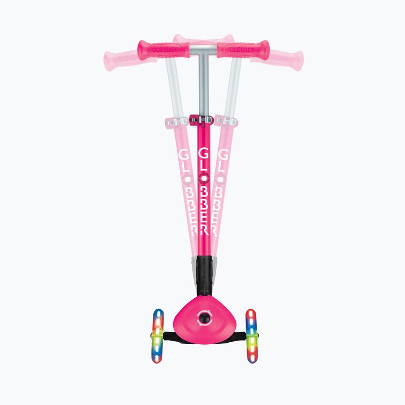 Trotinetă cu trei roți pentru copii Globber Primo Foldable Lights fuchsia 11