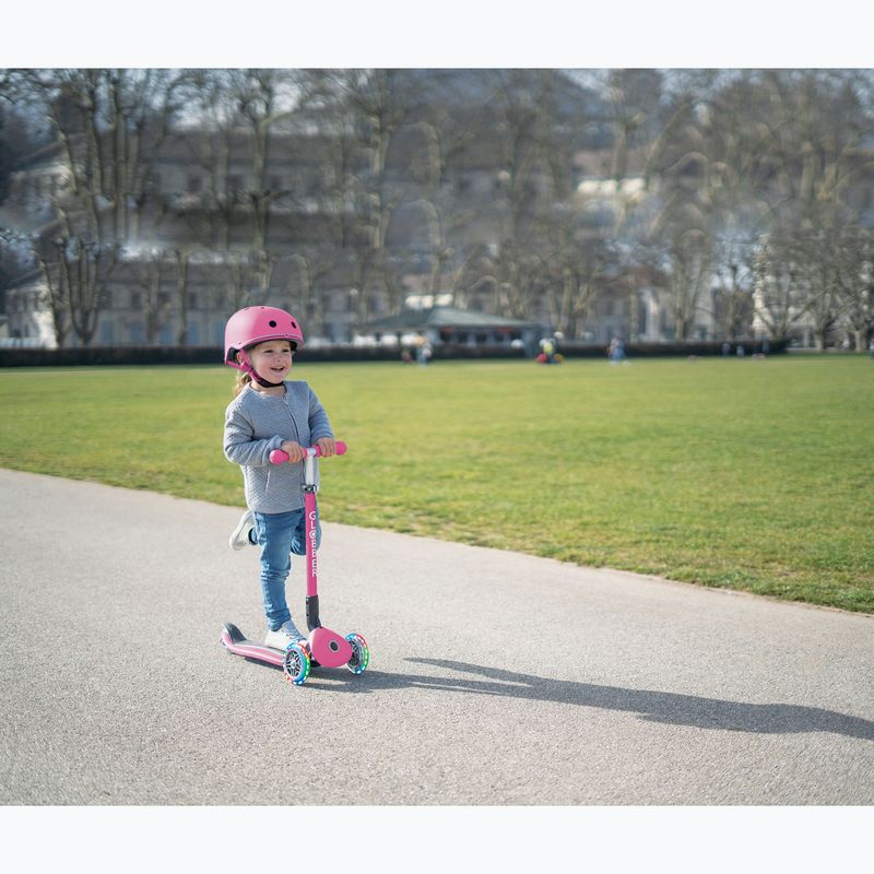 Trotinetă cu trei roți pentru copii Globber Primo Foldable Lights fuchsia 15