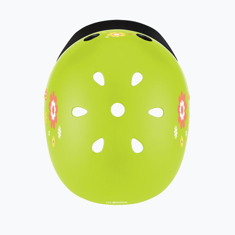 Cască pentru copii  Globber Primo Fantasy lime green flower 4