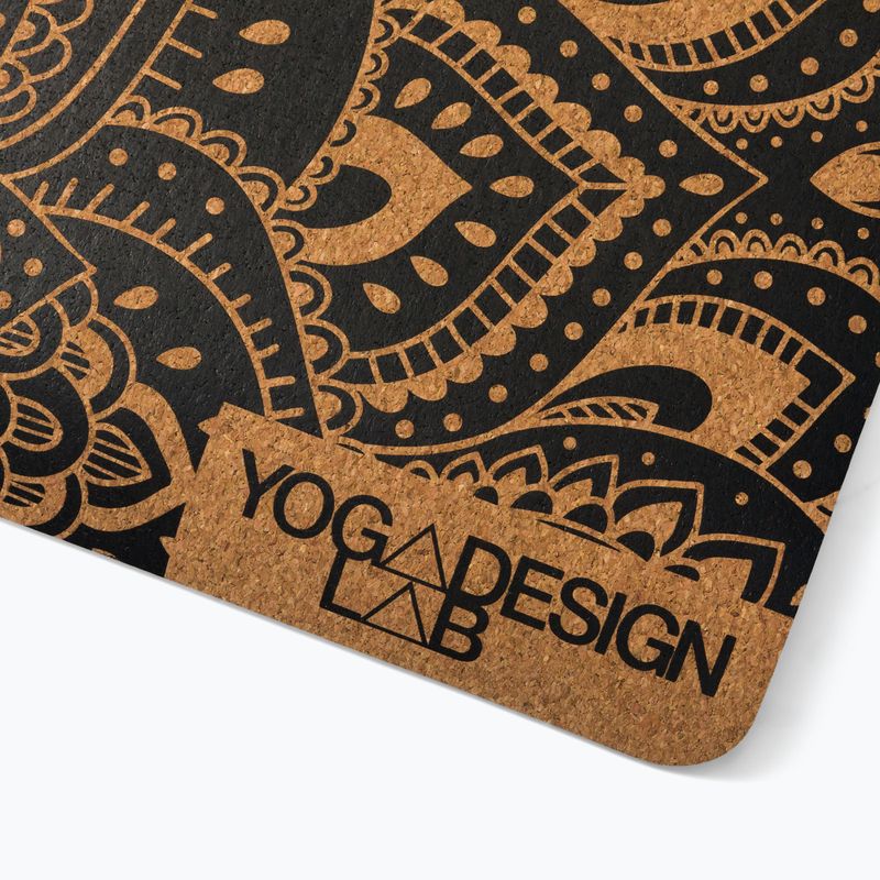 Yoga Design Lab Cork Cork maro yoga mat CorM-3.5-Mandala negru 3