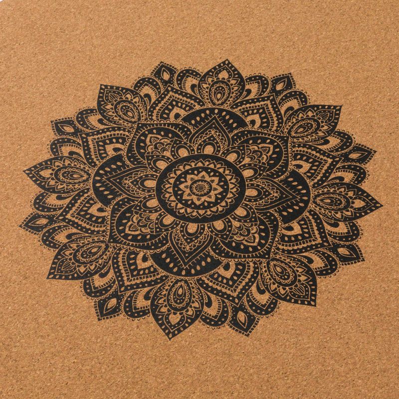 Yoga Design Lab Cork Cork maro yoga mat CorM-3.5-Mandala negru 4