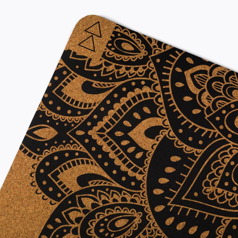 Yoga Design Lab Cork Cork maro yoga mat CorM-3.5-Mandala negru 5