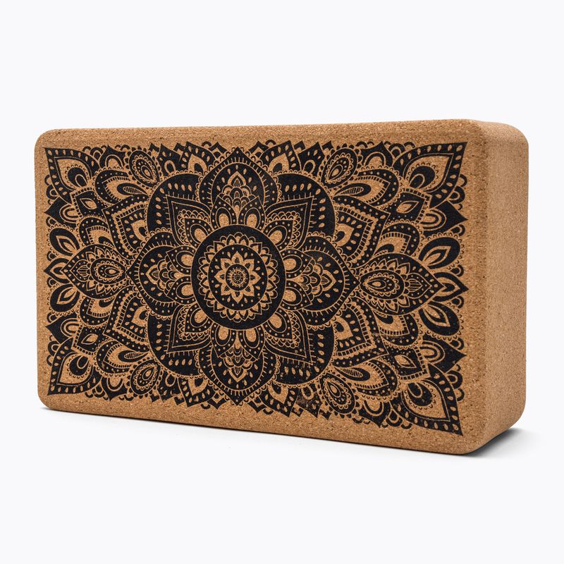 Cărămidă de yoga Yoga Design Lab Cork Yoga BL-Cork-Mandala, negru 3