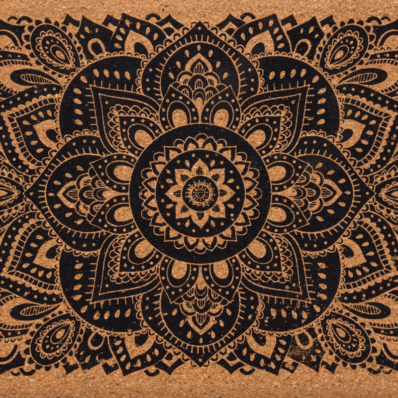 Cărămidă de yoga Yoga Design Lab Cork Yoga BL-Cork-Mandala, negru 6