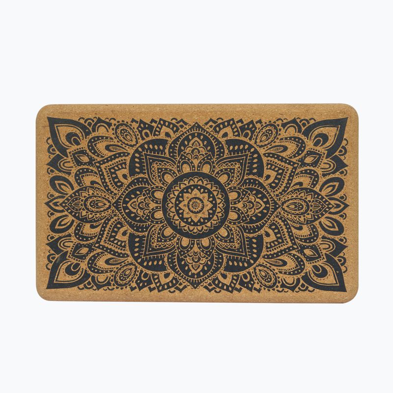 Cărămidă de yoga Yoga Design Lab Cork Yoga BL-Cork-Mandala, negru 8