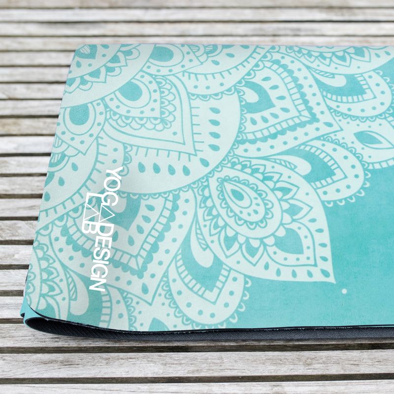 Saltea de yoga YogaDesignLab Combo Yoga, albastru, CM-1.5-Mandala Turquoise 12