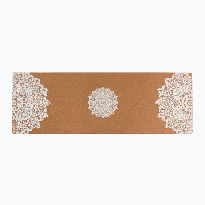 Yoga Design Lab Cork Cork maro yoga mat CorM-3.5-Mandala White 2