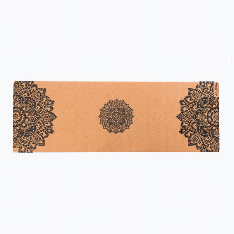 Yoga Design Lab Cork Cork maro yoga mat CorM-1.5-Mandala negru 2