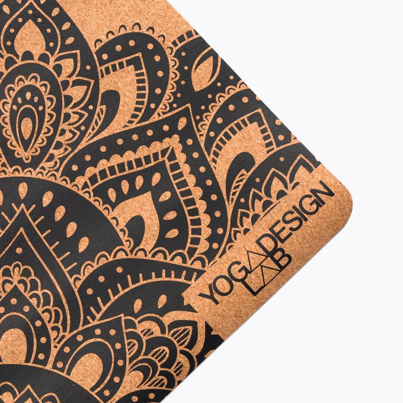 Yoga Design Lab Cork Cork maro yoga mat CorM-1.5-Mandala negru 3