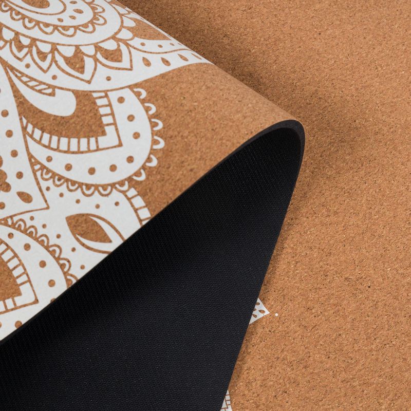 Yoga Design Lab Cork Cork maro yoga mat CorM-5.5-Mandala White 4